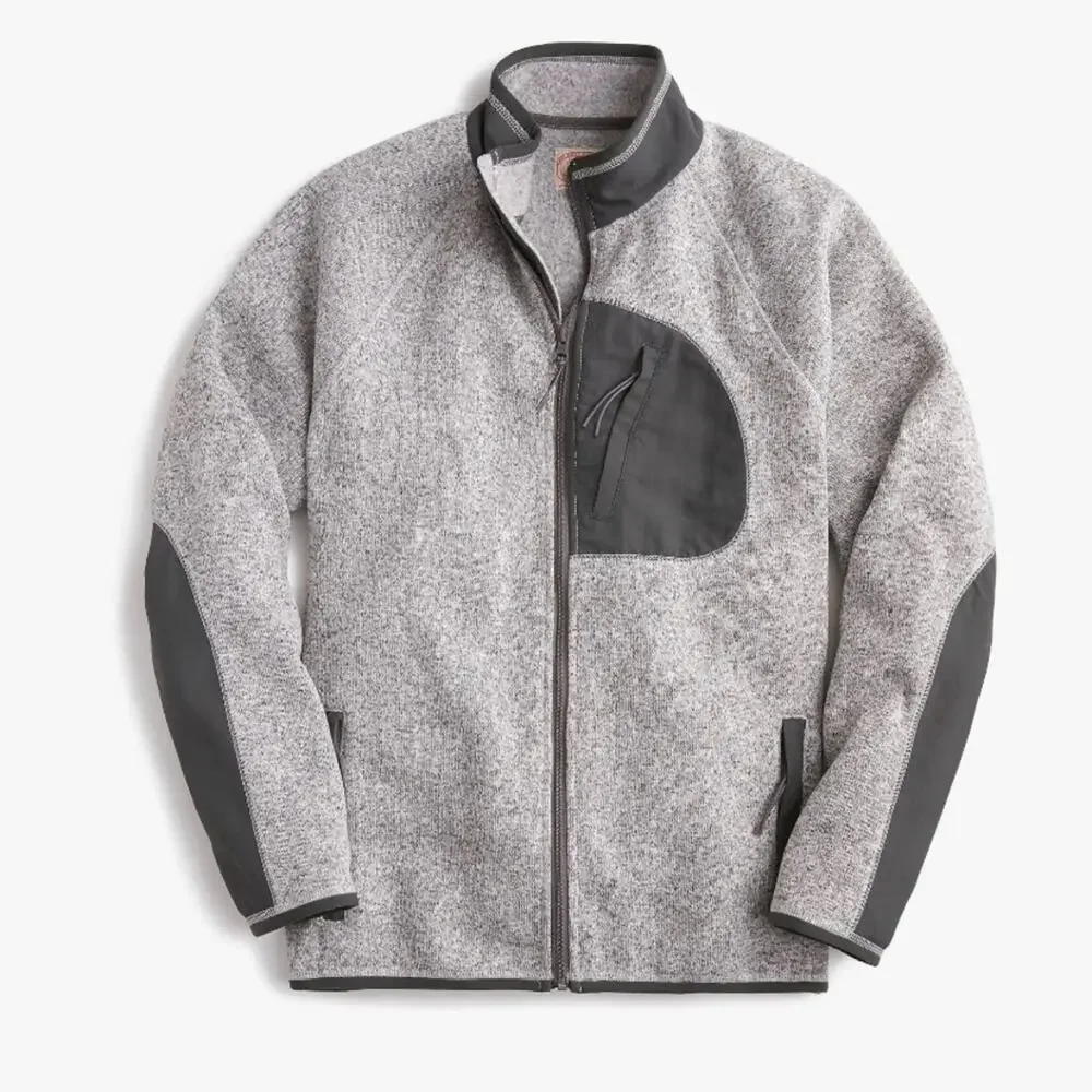 J. Crew Classic Fit Full Zip Fleece Sweater Jacket size Large